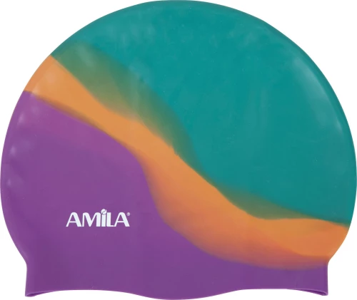 Σκουφάκι Κολύμβησης Τρίχρωμο Amila 47003