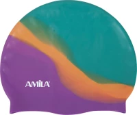 Σκουφάκι Κολύμβησης Τρίχρωμο Amila 47003