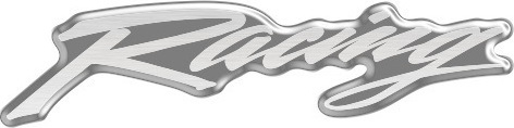 ΑΥΤΟΚΟΛΛΗΤΟ ΔΙΑΚΟΣΜΗΤΙΚΟ UNIVERSAL SILVER RACING LABEL 3D EFFECT 2PCS 3DMILD10P| PRINT