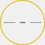 Στεφάνι 70cm Κίτρινο Amila 98811