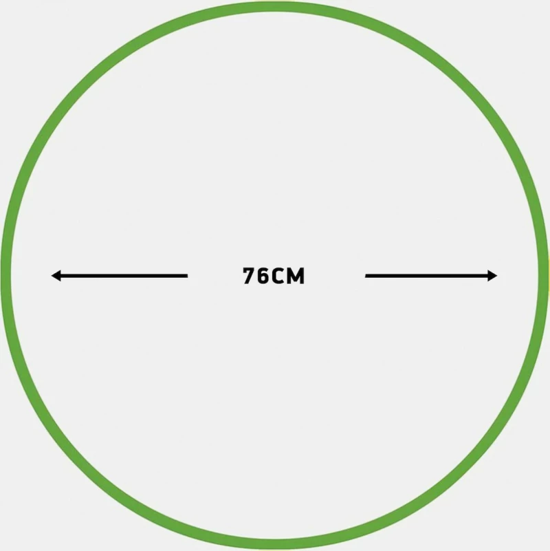 Στεφάνι ρυθμικής γυμναστικής 76cm Φ18mm 185gr Πράσινο Amila 48164
