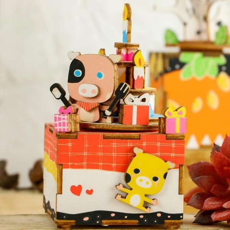 Robotime Diy Music Box Happy Birthday