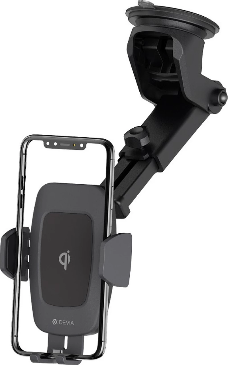 Devia Βάση Κινητού Αυτοκινήτου Navigation Wireless Charge Mount με Ρυθμιζόμενο Βραχίονα και Ασύρματη Φόρτιση
