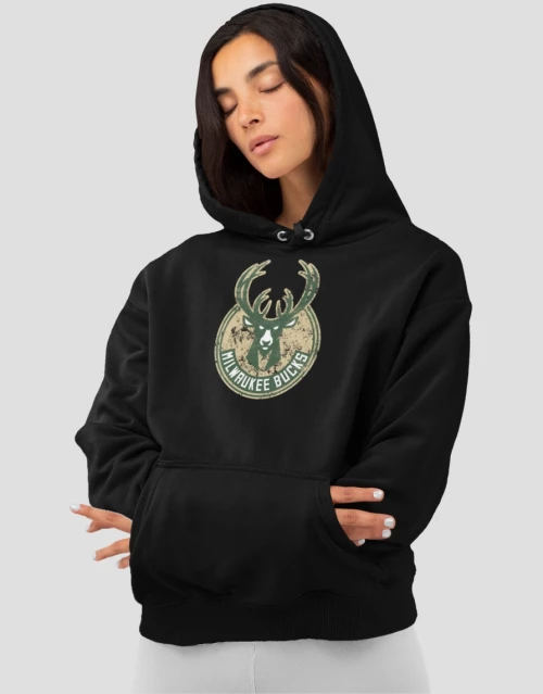 Milwaukee Bucks W Hoodie (Replica) - BLACK