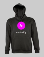 musical.ly hoodie - BLACK