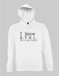 I know HTML Hoodie - WHITE