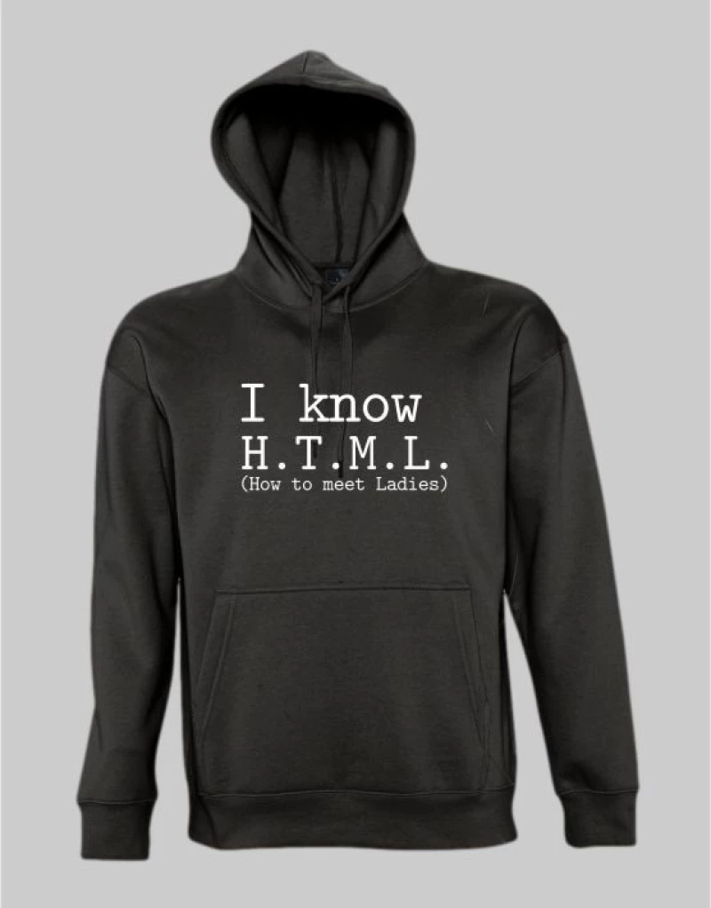 I know HTML Hoodie - WHITE