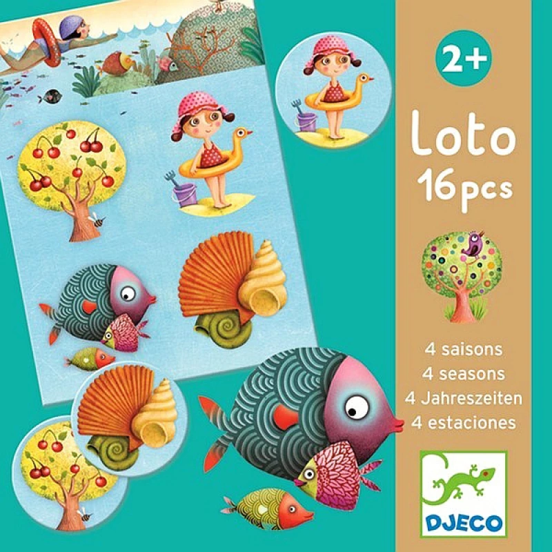 Djeco Λόττο: Οι 4 Εποχές (4 κάρτες+16 κομμάτια)