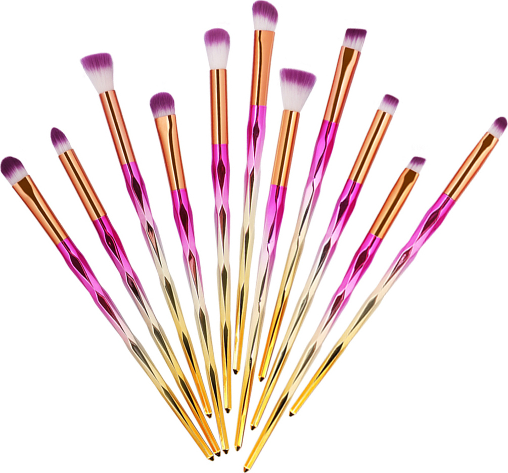 ΣΕΤ ΠΙΝΕΛΑ ΜΑΚΙΓΙΑΖ - UNICORN PROFESSIONAL WOMEN MAKEUP BRUSH SET 10 ΤΕΜΑΧΙΩΝ (GOLD/RED/YELLOW)