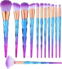 Σετ 12 Πινέλων Μακιγίαζ - Makeup Brushes Set 12 Pieces Premium Colorful Foundation Blending Blush Eye Face Powder Brush Cosmetics Makeup Brushes Kit Synthetic Bristles