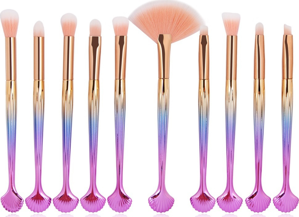 ΣΕΤ ΠΙΝΕΛΑ ΜΑΚΙΓΙΑΖ - SHEEL PROFESSIONAL WOMEN MAKEUP BRUSH SET 10 ΤΕΜΑΧΙΩΝ (PINK/RED)