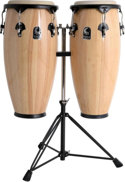 Toca Synergy Series Conga Set, Double Stand - Tobacco