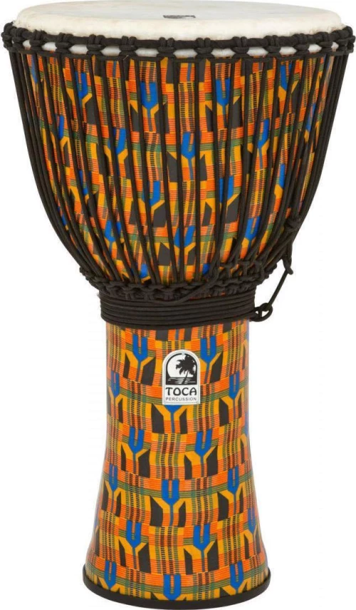 Toca Freestyle Djembe, Rope-Tuned - Kente Cloth, 12"