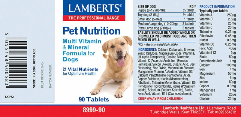 Lamberts Pet Nutrition High Potency Omega 3s for Cats & Dogs 120caps