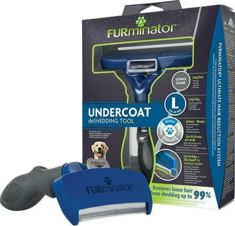 FURminator Undercoat deShedding Tool Βούρτσα για Μακρύτριχους Σκύλους Μεγάλου Μεγέθους