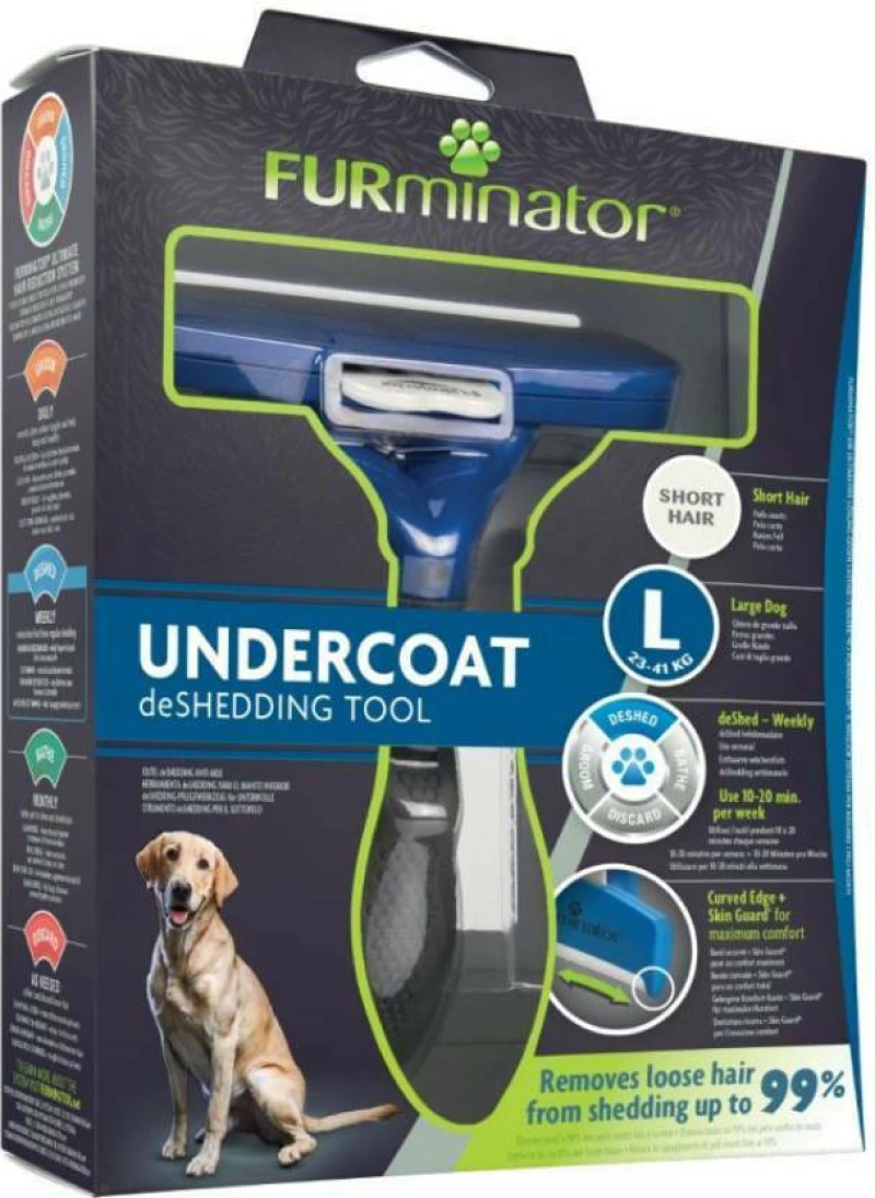 FURminator Undercoat deShedding Tool Βούρτσα για Μακρύτριχους Σκύλους Μεγάλου Μεγέθους