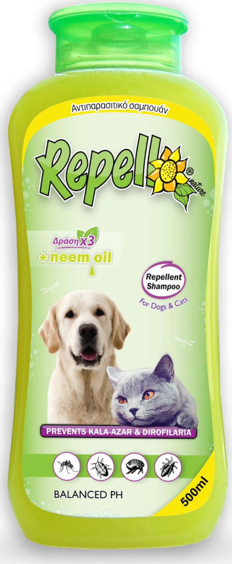 Repello Αντιπαρασιτικό Σαμπουάν Neem Oil 500ml