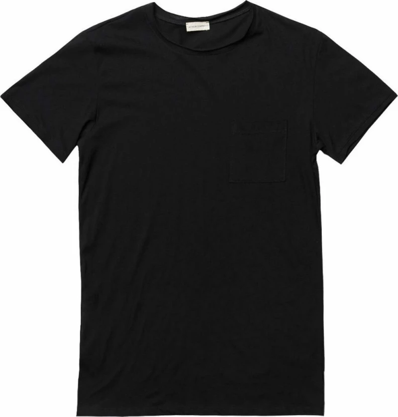 The Project Garments Slim Fit Pocket Crew Neck T-Shirt Black