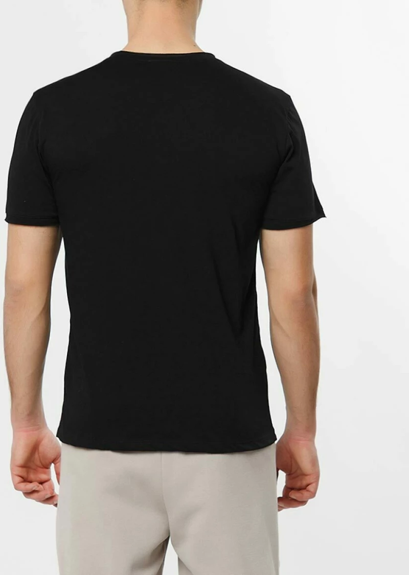 The Project Garments Slim Fit Pocket Crew Neck T-Shirt Black