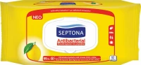 Septona Antibacterial Υγρά Μαντηλάκια Λεμόνι 60τμχ