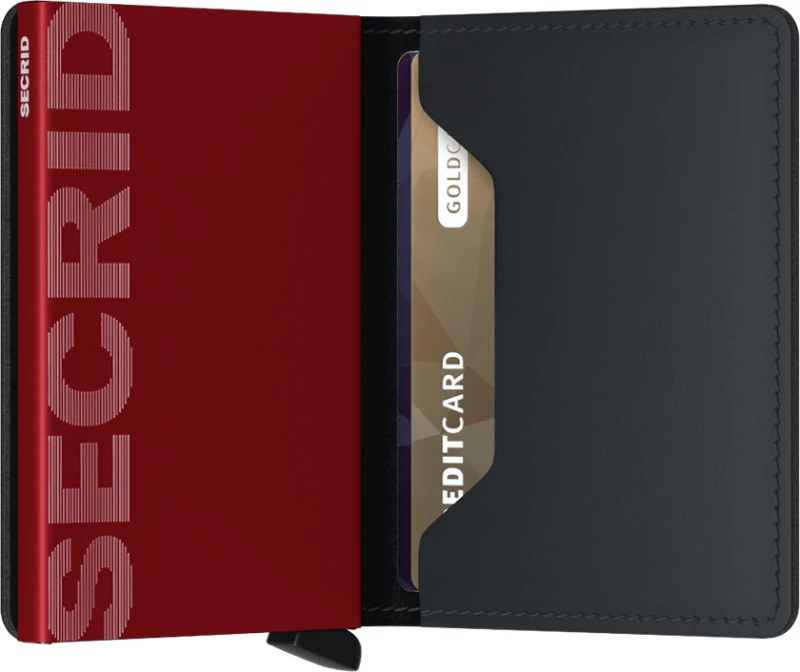 Secrid Slimwallet Matte Black & Red