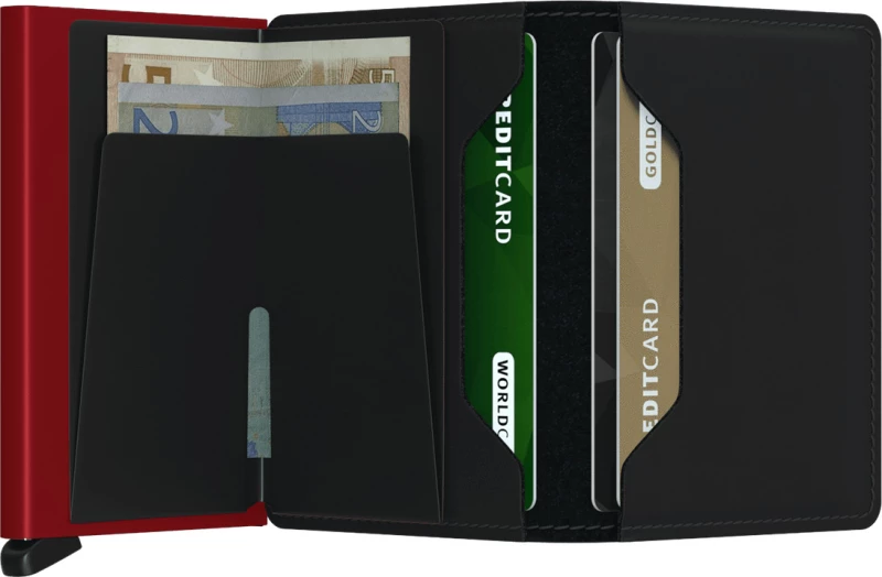 Secrid Slimwallet Matte Black & Red