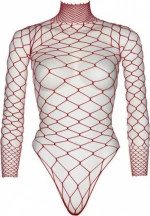 Leg Avenue Turtleneck Fishnet Teddy Red