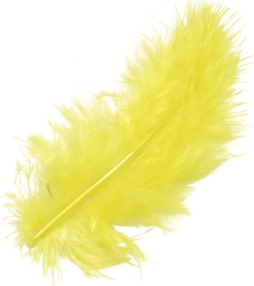 Φτερά Μαραμπου 10cm 15τεμ - yellow