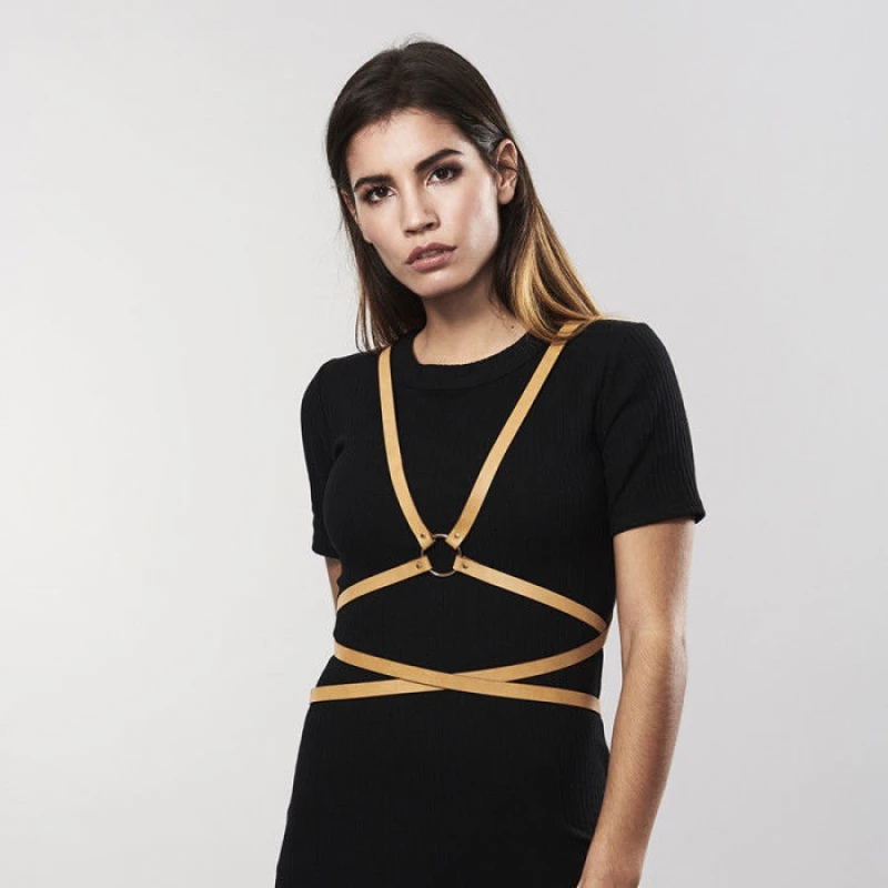 Bijoux Indiscrets Multi-way Harness Brown