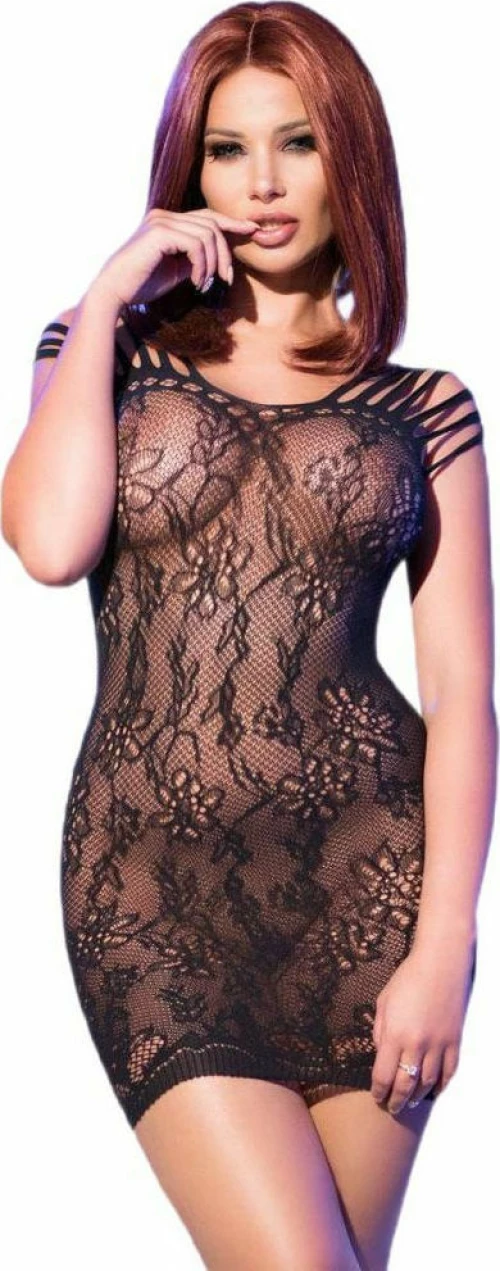 Chilirose Black Seamless Minidress