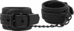Fetish Submissive Leather Handcuffs Black
