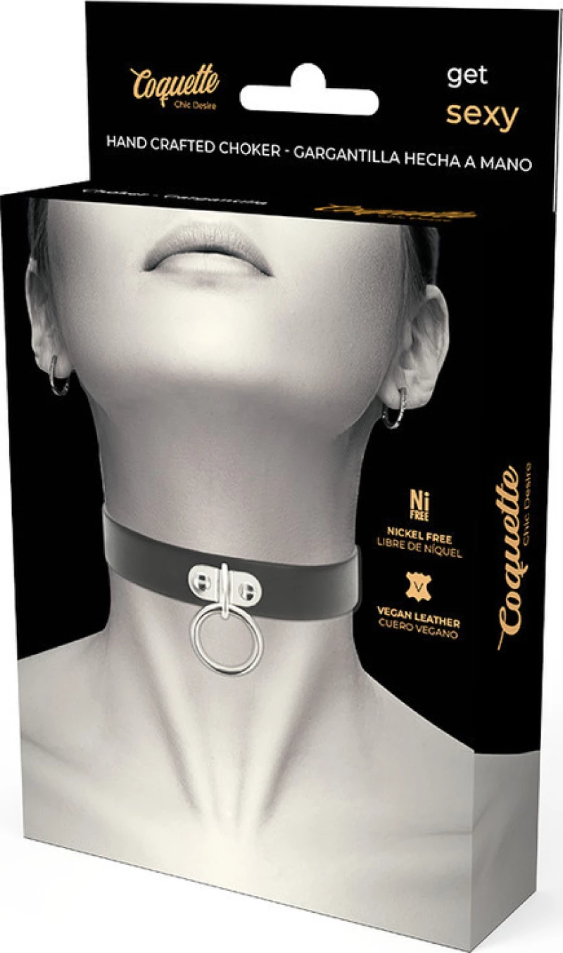 Coquette Hand Crafted Choker Fetish Black