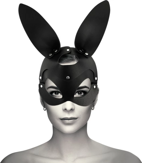 Coquette Vegan Leather Mask Bunny Ears