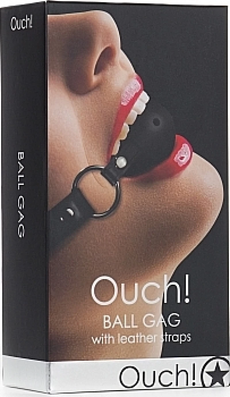 Shots Ouch Gag Ball Black