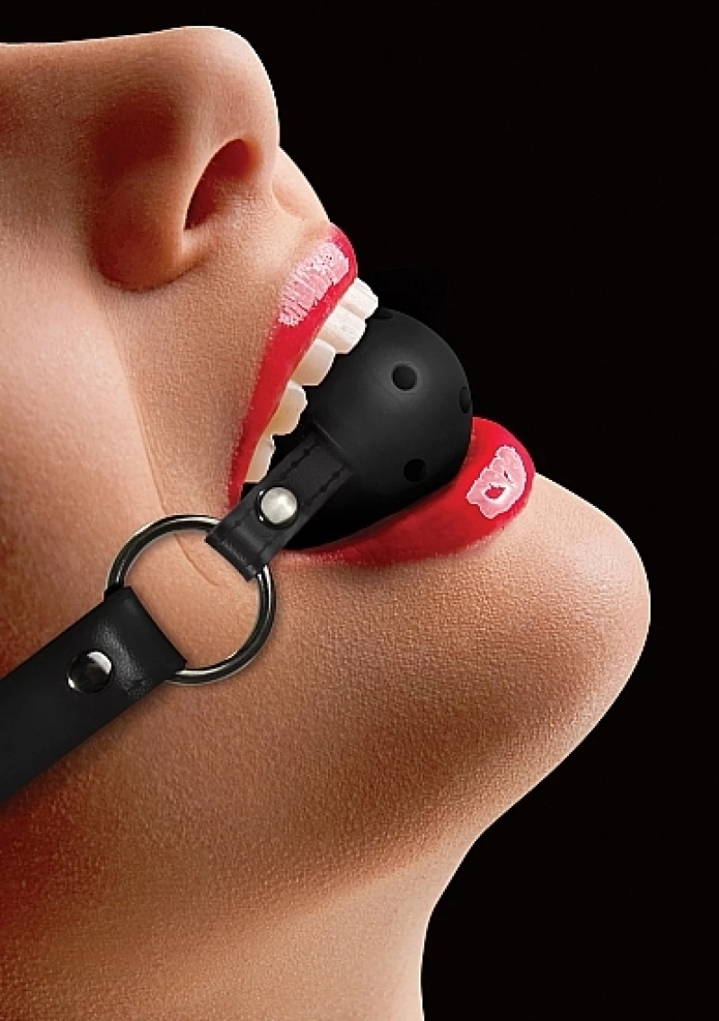 Shots Ouch Gag Ball Black
