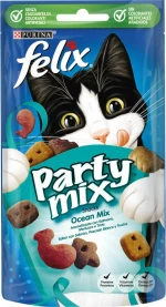 Purina Felix Party Mix Snacks με Σολομό, Μπακαλιάρο & Πέστροφα 60gr