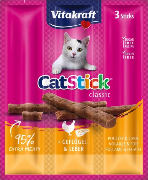 Vitakraft Cat Sticks Classic με Πουλερικά & Συκώτι 3τμχ