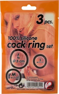 You2Toys Silicone Cock Ring Set Black