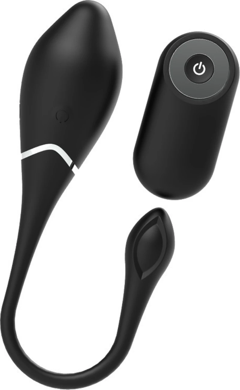 Black & Silver Jenell Rechargeable Vibrating Egg