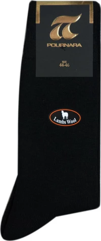 Ανδρική Κάλτσα Wool Pournara Ισοθερμική - 604-19 - Μαύρο