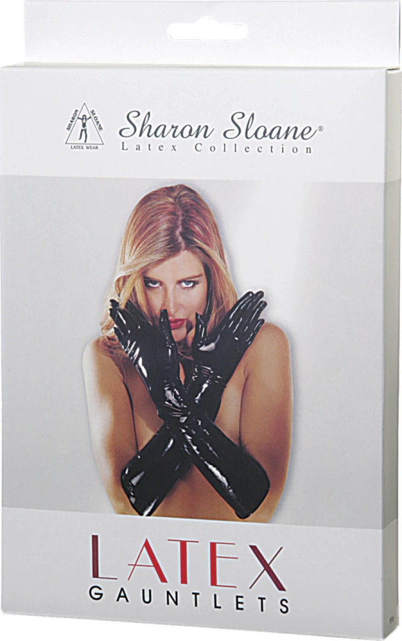 Sharon Sloane Latex Gauntlets Black