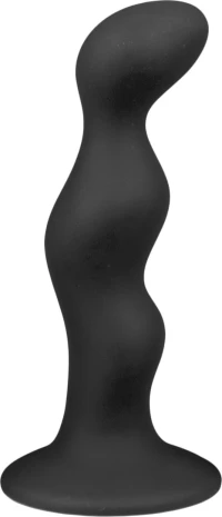 Easytoys Ribbed Silicone Dildo Black 12cm