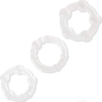 Lovetoy Beaded Cockring Set Clear