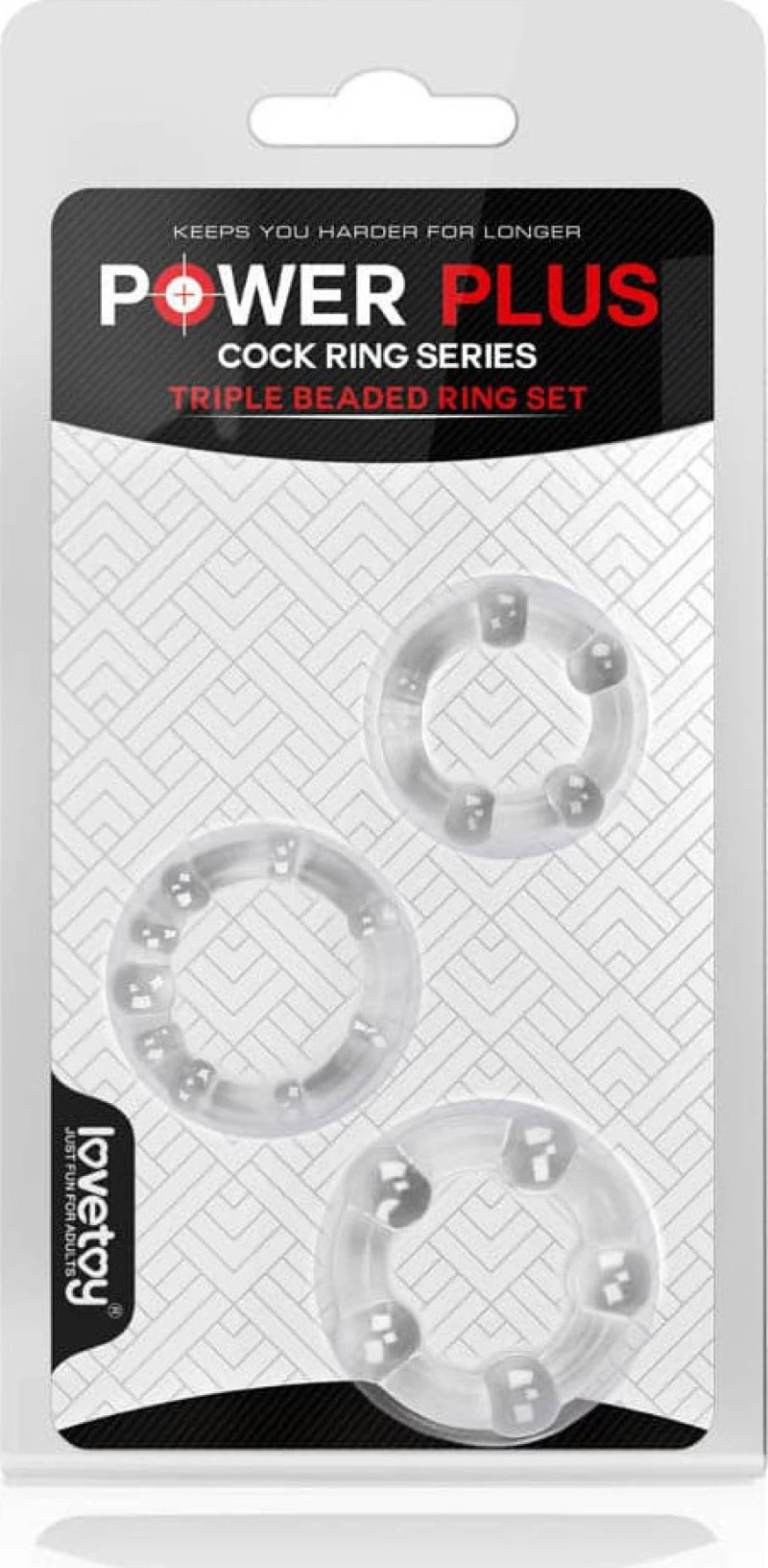 Lovetoy Beaded Cockring Set Clear