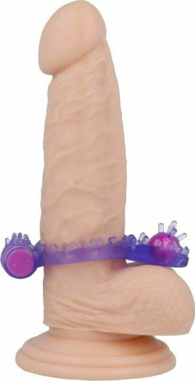 Casual Ring Vibrating Double Pleasure Purple