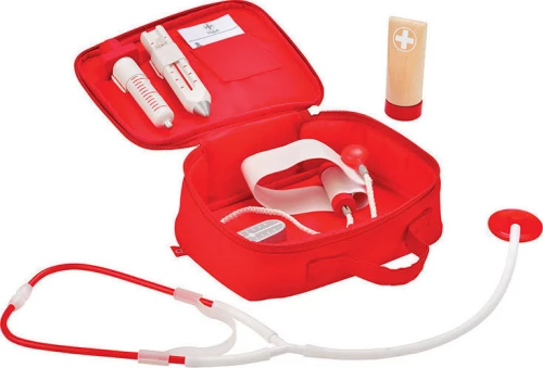 Hape Βαλιτσάκι Γιατρού Με Ξύλινα Εργαλεία - Doctor On Call (E3010)