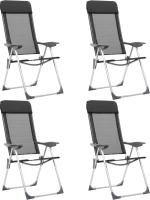 vidaXL Camping Πτυσσόμενες 4 τεμ Μαύρες