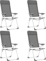 vidaXL Camping Πτυσσόμενες 4 τεμ Γκρι
