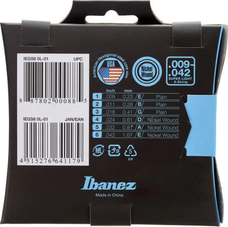 Ibanez IEGS6 E-Guitar String Set 009