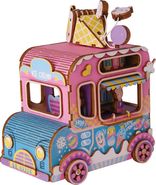 construction kit music box Ice Cream junior wood 96-piece